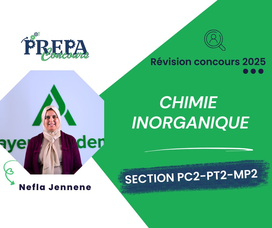 Révision et correction des concours Chimie inorganique (MP2,PC2,PT2)